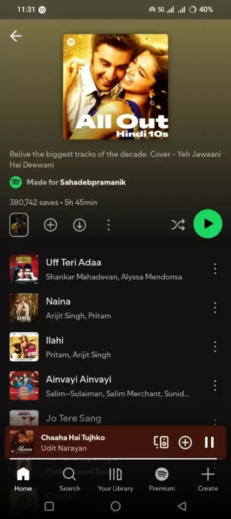 Spotify App Screenshot